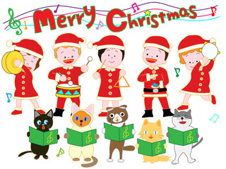 子供と猫たちのクリスマスコンサート