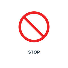 stop sign icon. no sign, red warning icon. prohibition concept s
