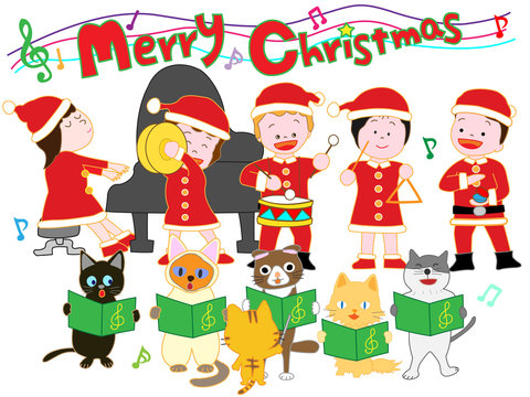子供と猫たちのクリスマスコンサート