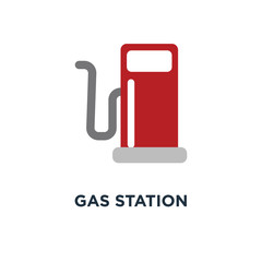 gas station icon, symbol of gasoline pump, petrol, energy concept