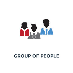 group of people icon, symbol of communication concept team
