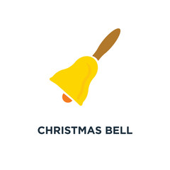christmas bell icon, symbol of celebration concept holiday, xmas