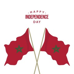 Happy Morocco Independence Day Vector Template Design Illustration