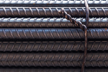 closeup steel bars