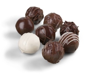 Assorted Dark, Milk and White Chocolate Candies / Pralines