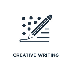 creative writing icon. storytelling concept symbol design, copy writing idea, content writing, design vector illustration