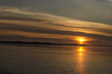 sunset over the sea