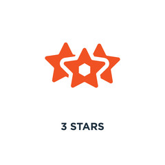 Obraz premium 3 stars icon. rating concept symbol design, sign of eps10 vector illustration