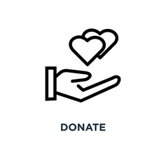 Obraz premium donate icon. donate concept symbol design, vector illustration
