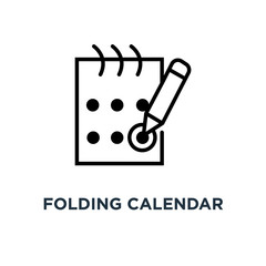 folding calendar with hourglass icon. folding calendar with hourglass concept symbol design, vector illustration
