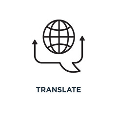 translate icon. translate concept symbol design, vector illustration