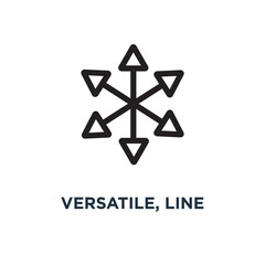 versatile, line sign icon. eps10 concept symbol design, vector illustration