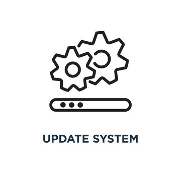 Update System Icon. Update System Concept Symbol Design, Vector Illustration