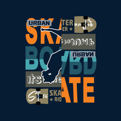 urban skate t shirt design vector for t shirt and other use - 224801968