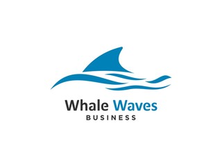 Abstract design of ocean logo with waves. sunset, sunrise, whale, Surfing and Water logo Design Template. Vector illustration