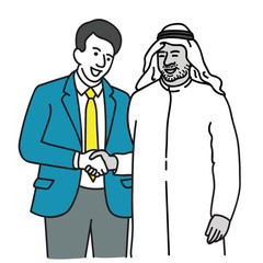 Arabian politician shaking hands
