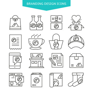 branding design icons set