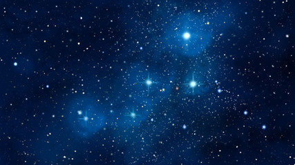 Fototapeta na wymiar Cassiopeia Constellation in the Night Sky Illustration