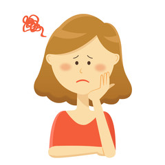 女性上半身_悩み