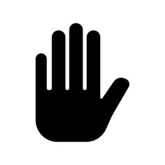 stop sign hand symbol