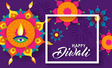 Fototapeta na wymiar Happy Diwali Festival Background.