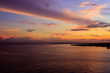 Obraz premium Zachód słońca w Gwatemali