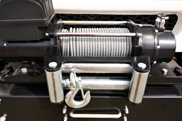 Steel wire rope winch car