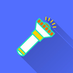 Flashlight - vector icon for graphic and web design.