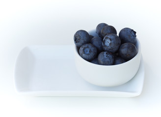 Fresh and sweet blueberry on white background, healthy fruit and diet.