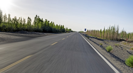 Fototapeta premium highway on the plain