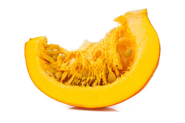 piece of pumpkin isolated on white