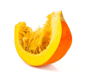 piece of pumpkin isolated on white