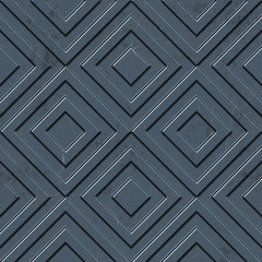 Metal seamless texture with diagonal square pattern, panel, 3d illustration