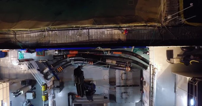 Wellboat in loading process