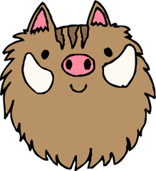 Graffiti of cute wild boar