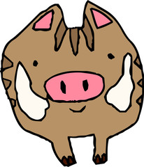 Graffiti of cute wild boar