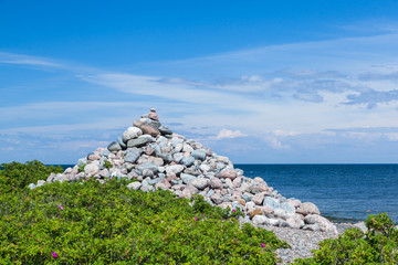 Cobbled pyramid on Cape Purekkari in Estonia