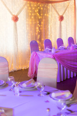 table set for an event party or wedding reception