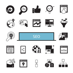 seo, search engine optimization icons