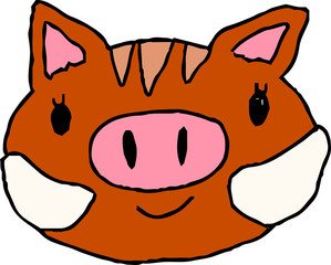 Graffiti of cute wild boar