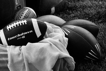 American Football black and white