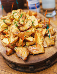 Delicious snacks for beer. Snack for a friendly company
