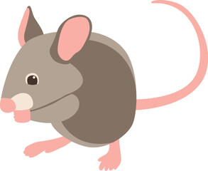 cartoon mouse vector illustration flat style  profile 