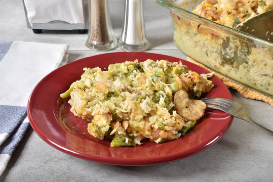 Chicken rice casserole iwth broccoli