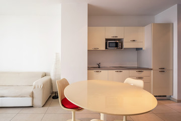 Open space with kitchen and living room