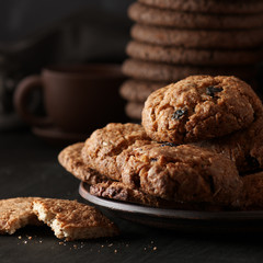 Various cookies in plate