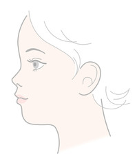 子供　横顔  頭部　