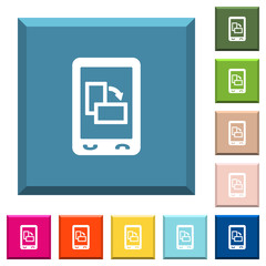 Change mobile display orientation white icons on edged square buttons