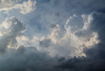 Landscape and clouds of western Siberia