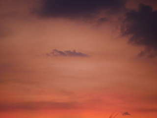 Take a photo at twilight time.The sky is mix colors orange,Blue and other colors.